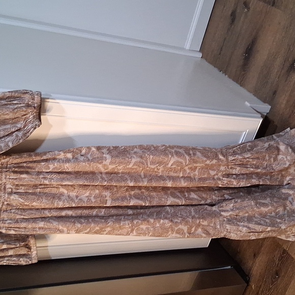 New! Anthropologie Patrons Of Peace Boho Maxi Dress In Sandstone - Picture 7 of 8
